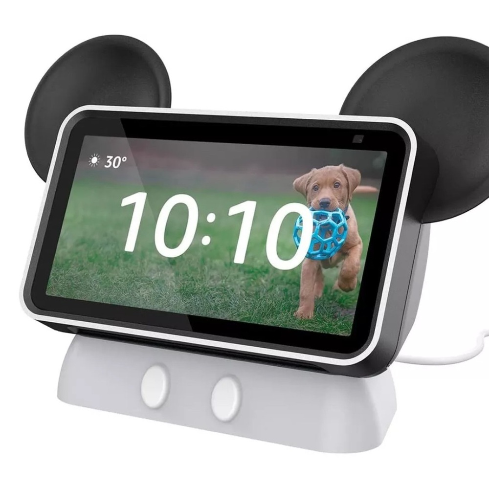 Smart Display with Black and White Stand otter box case